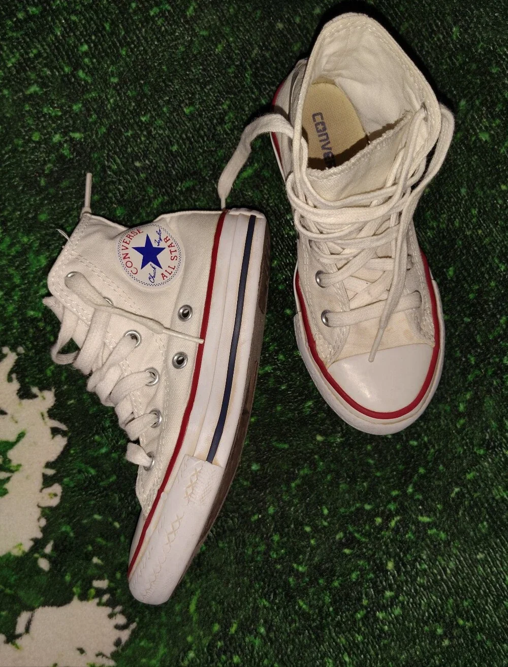 Converse White High-Top Sneakers Kids size 12